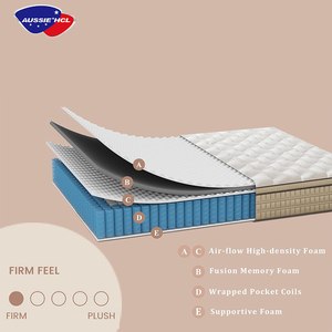 13 Inch Chất Lượng Cao Sản Phẩm Túi Mùa Xuân Nệm Euro Top Cao Su Tự Nhiên Vừa Mềm Bọt Làm Mát Gel Bộ Nhớ Bọt Nệm - Product Image 2