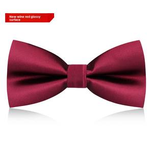 Pajarita de Poliéster Estilo Coreano en Color Vino Tinto y Negro para Hombre y Mujer, Ideal para Trajes de Boda y Camisas - Product Image 3