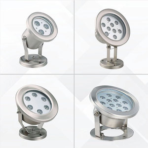 Lumière de fontaine subaquatique LED RGB blanche 3W 12V en acier inoxydable IP68 étanche pour piscine, étang, aquarium - Product Image 2