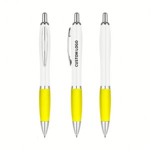 Bolígrafo de Plástico Colorido con Cuerpo Blanco, Tinta Negra, Logotipo Personalizado, Punta de 1.0 mm, Diseño Moderno para Oficina y Escuela - Product Image 2
