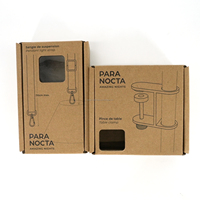 Boîtes d'emballage de pièces en papier kraft écologiques personnalisées avec taille et informations personnalisées.