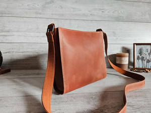 Personalized <b>Leather</b> Crossbody <b>Bag</b> for Women <b>Small</b> Handmade Purse Cute Brown Shoulder Handbag Gift for Her - Product Image 4