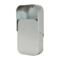 Boîte en étain rectangulaire personnalisée avec couleur et logo, en fer blanc de qualité alimentaire, emballage durable, boîte coulissante avec couvercle coulissant