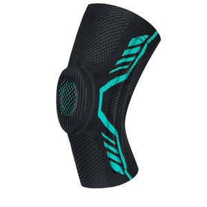 Genouillère de compression en tissu tricoté 3D, haute élasticité, respirante, durable, antidérapante, avec coussinets en silicone anti-choc - Product Image 2