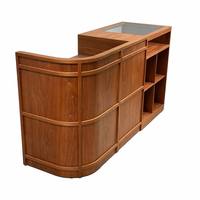 Mostrador de Recepción Multifuncional de Madera Moderna Retro, Duradero, Ecológico y Antioxidante, para Venta al Por Mayor