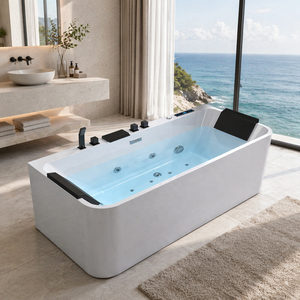 Bañera <span class=keywords><strong>de</strong></span> Hidromasaje Acrílica Moderna <span class=keywords><strong>de</strong></span> Lujo 2026, Bañera <span class=keywords><strong>de</strong></span> Hidromasaje Independiente con Chorros <span class=keywords><strong>de</strong></span> Agua para Villa - Product Image 1