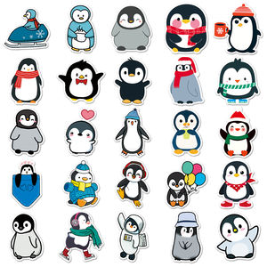 50 Uds. Pegatinas de pingüino decorativas personalizadas y de moda con patrón de animales bonitos enviados de fábrica para maletas y cascos de motocicleta - Product Image 4