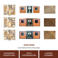 Maison conteneur préfabriquée extensible moderne de 20 pieds ou 30 pieds, maison modulaire personnalisée avec des configurations de 1, 2 ou 3 chambres