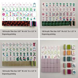 Set di Mahjong Americano Personalizzato all'Ingrosso, 4 Strati di Lusso in Acrilico Inciso, 160 Tessere - Product Image 3