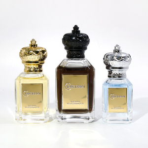 Botella de Perfume Vacía Cuadrada Personalizada de Lujo de 30 ml, 50 ml, 100 ml, Botella de Perfume Negra con Atomizador y Tapa de Corona - Product Image 3