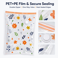 Sac de compression sous vide imprimé en gros, échantillon de motif mural réutilisable pour vêtements et literie, gain de place
