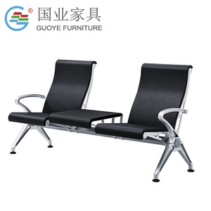 Sillas de Espera Guoye Furniture de 3 Plazas, Acero Inoxidable, Tapicería de PU, para Uso en Aeropuertos y Hospitales - Product Image 2