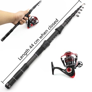 Ensemble canne à pêche Searcher Lure 2,1 m télescopique avec moulinet spinning et kit de matériel de pêche - Product Image 2