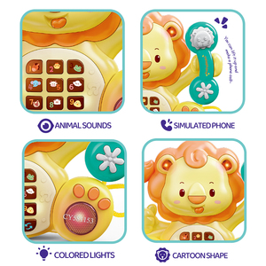 Giocattoli educativi precoci giocattoli musicali per bambini giocattoli colorati adorabili illuminazione per il traffico del leone giocattoli per bambini - Product Image 3