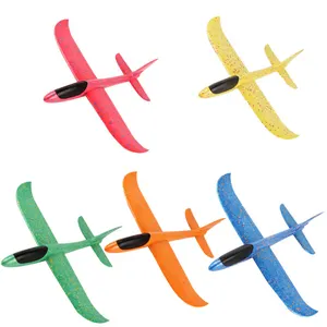 OEM 3D EPP juguetes de avión 48cm Avión de espuma de lanzamiento de mano grande, avión planeador de 2 modos de vuelo, juguete volador para niños