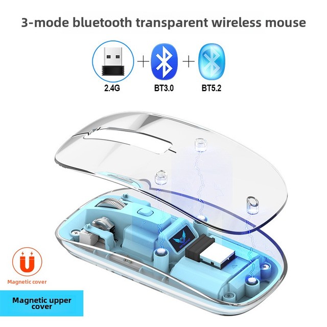 T7 Gaming Mouse 2.4Ghz Wireless RGB Backlit 2400 DPI Optical Sensor Ergonomic Design Rechargeable USB for Laptops Computers