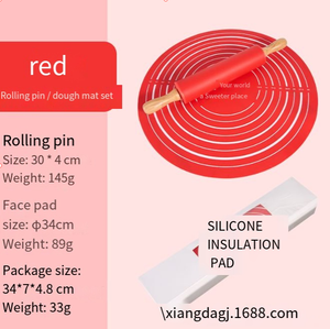 Tapis de cuisson en silicone orange résistant à la chaleur avec bordure, compatible lave-vaisselle, four et qualité alimentaire, pour étaler et pétrir la pâte - Product Image 6