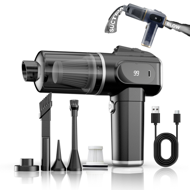 Factory Wholesale Cordless Vacuum Cleaner Portable Electric Air Blower Air Duster Gun With Vacuuming Blowing Function