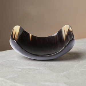 Bol en corne véritable poli de style vintage pour servir des noix, des biscuits, des collations, des aliments, plat décoratif, design personnalisé, écologique, pour les entreprises - Product Image 1