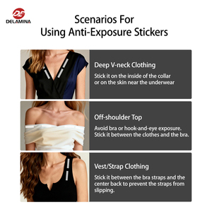 Fita Adesiva Médica Invisível de Dupla Face para Vestuário Descartável Respirável para Decote de Vestido e Ombro - Product Image 2