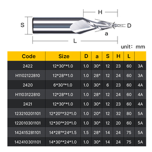 Huhao 6-14mm fraise en bout pour pièces en acier lames et supports fraise lettre coupe acier au tungstène - Product Image 5