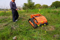 Tondeuse à gazon robotisée sans fil 4 temps à essence, industrielle, pour bricolage, avec bac de ramassage et éjection arrière