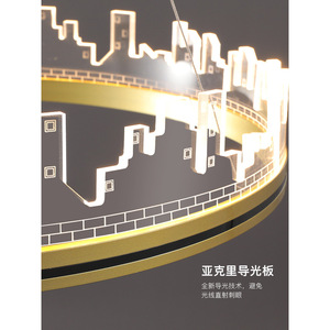 Luminaire suspendu LED de style nordique de luxe, art moderne minimaliste, luminaire de salle à manger, tendance créatif personnalisé pour bar - Product Image 4