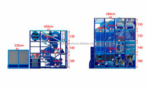 Gioco di alta qualità gioco avventura per bambini parco divertimenti per bambini attrezzature parco giochi al coperto con grandi scivoli - Product Image 5