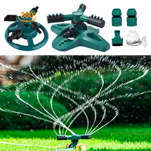 Aspersores de Riego para Jardín, Rociador de Agua Giratorio de 360 Grados, 3 Boquillas, Herramientas de Riego para Jardín, Riego de Césped - Product Image 2