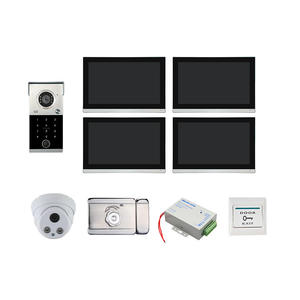 Ultieme videodeurtelefoon met 4-scherm vingerafdrukregistratie & 10 inch <span class=keywords><strong>display</strong></span>, waterbestendig en bewegingsdetectie voor villa-beveiliging - Product Image 1