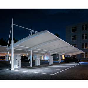 Auvent de stationnement cantilever résistant au vent, structure tendue en PVC, abri pour voiture, abri de stationnement - Product Image 2