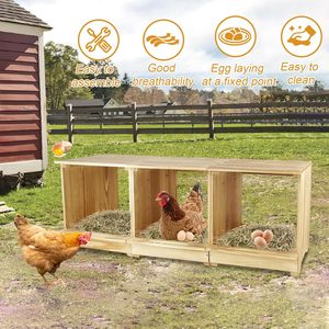 Sağlam ahşap tavuk döşeme kutuları açık tavuk yuva kutusu tavuklar için Backyard Coops ahşap yuvalama kutuları dışarı rulo - Product Image 3