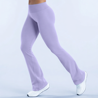 L-0313 Legging de yoga pour femme le plus vendu, taille plate, coupe évasée, pantalon de sport, tenue de fitness extérieur, Pilates, course à pied
