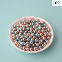 Dégradé Perle 3mm 6mm 8mm 10mm 12mm Irisé Lâche ABS Perle Perle Non Poreuse Multicolore Plastique DIY Perle Artificielle DK017