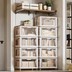 Lớn 35L + Linh Hoạt Đóng Mở Đa Chức Năng PP Nhựa Có Thể Gập Lại Đồ Gia Dụng Lưu Trữ Bin Năm Cửa Tổ Chức Lưu Trữ Container - Product Image 1