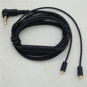 Câble pour casque MmCx, noir, semi-tressé, Tpe, pour périphériques audio Se215 315 W10 W20 W30 W40 W50 - Product Image 1