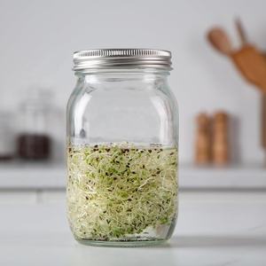 Bocaux Mason en verre pour germes avec couvercles en acier inoxydable - Product Image 5