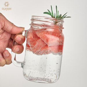 Chất lượng cao 16 oz Glass Mason <span class=keywords><strong>Jar</strong></span> với xử lý nước giải khát Mason <span class=keywords><strong>Jar</strong></span> cho kỳ nghỉ kinh doanh quà Tặng lưu niệm khuyến mãi - Product Image 3