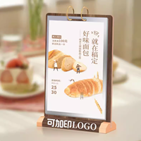 Support de table robuste de qualité supérieure pour affichage de menu, panneau à feuilles mobiles, avec anneau métallique pour menu, liste de prix, restaurant, café