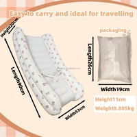 Lit de voyage gonflable pour tout-petits, pare-chocs de sécurité, chaise berçante, matelas pneumatique portable pour chambre et salle de bain, design minimaliste