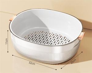 Hot-Saling Multifonction Double Lavabo Filtré Cuisine Épaissir Panier De Drainage En Plastique - Product Image 2