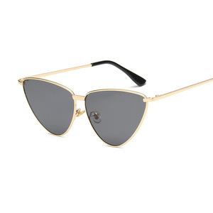 Lunettes de soleil Qian Ai Cat Eye, monture or poudré océan, verres AC, UV400, style unisexe tendance - Product Image 3