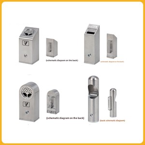 Cendrier mural en acier inoxydable pour poteau <span class=keywords><strong>de</strong></span> lampadaire, baril d'extinction <span class=keywords><strong>de</strong></span> cigarettes pour espaces publics extérieurs - Qualité commerciale - Product Image 2