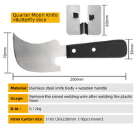 Couteau à lisser les joints de sol RTS 105, coupe-tapis, lame en acier inoxydable pour outils de pose de revêtements de sol en linoléum, caoutchouc et vinyle