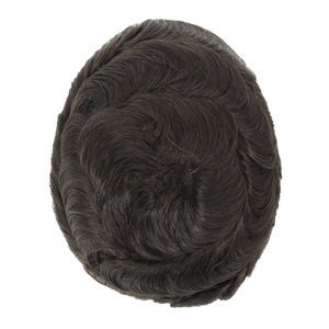 Prothèse capillaire courte pour hommes, modèle Q6, entièrement tissée à la main, perruque, couvre-chef, best-seller transfrontalier, logo personnalisé, livraison directe - Product Image 4