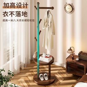 Floor-standing <b>clothes</b> <b>rack</b>, small coat <b>rack</b> for bedroom, space-saving, perfect for storing <b>clothes</b> at night, solid wood - Product Image 5