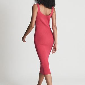 Nouvelle Arrivée Robe Moulante Vintage Sans Manches pour Femme, Élégante, en Spandex Rayé au Crochet, Sexy, Été, Fourniture ODM - Product Image 4