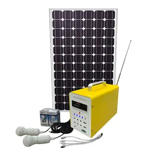 Système d'énergie solaire PAYGO alimentation mobile extérieure kits d'éclairage solaire domestique système 30W alimentation de stockage d'énergie extérieure