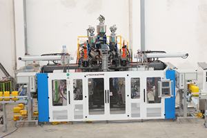 高速双工位3层5/10L Hdpe瓶Jerrycan罐塑料挤出吹塑机 - Product Image 2