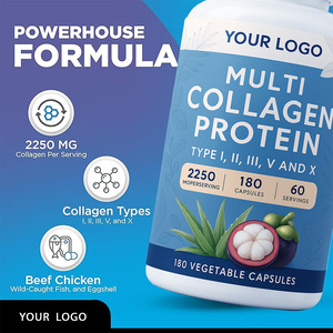 Integratore Proteico al Collagene all'Ingrosso - 180 Capsule Vegetali 2250mg <span class=keywords><strong>6</strong></span> Tipi di Collagene con Ashwagandha e Amla - Product Image 3